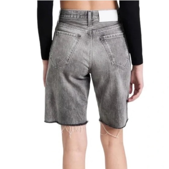 7 for all mankind Easy James Grey Short‎ Jean Denim Jeans Shorts size 24 NWT - Picture 2 of 7